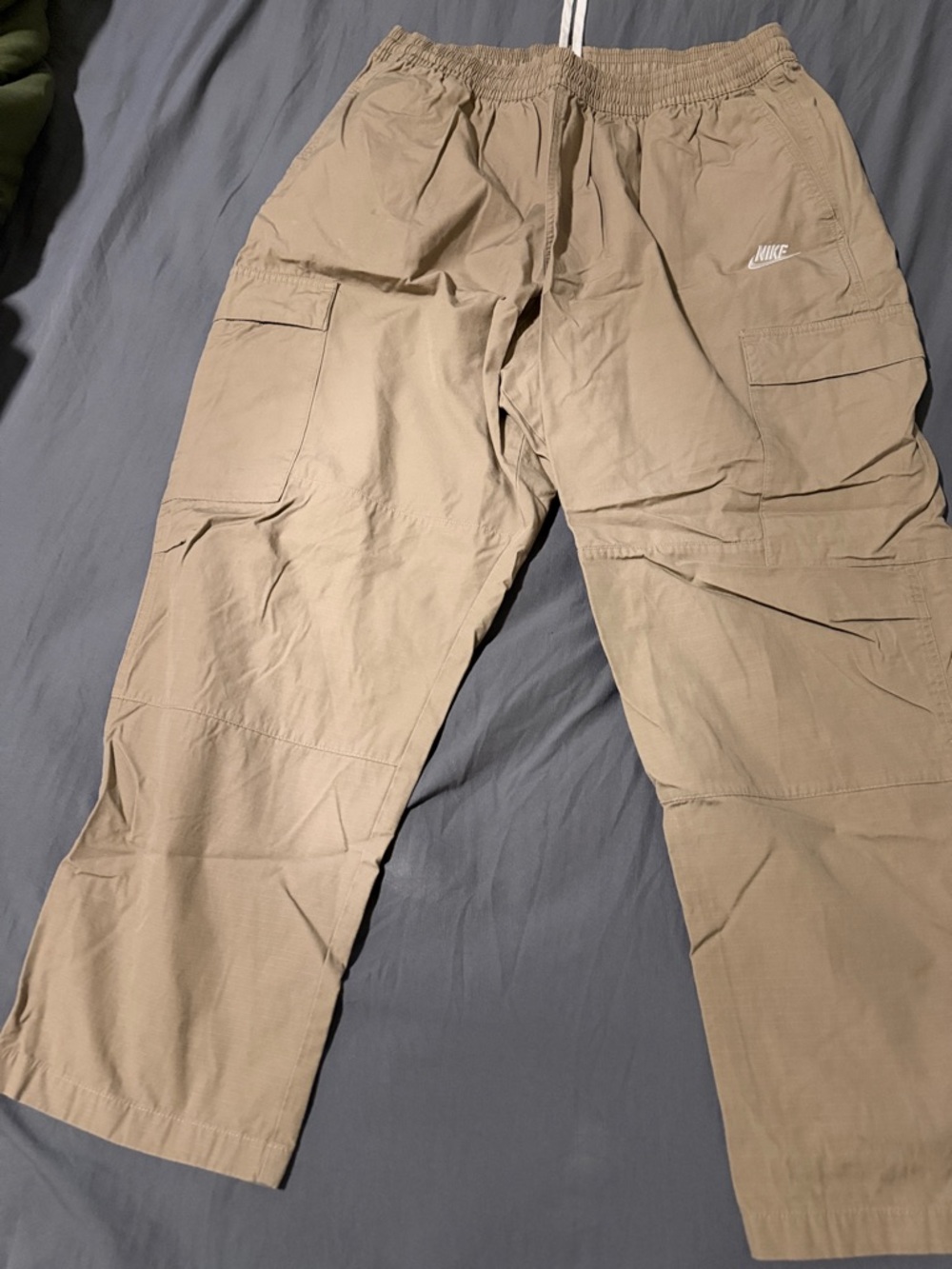 Nike Men’s Khaki Cargo Pants with Elastic Waist